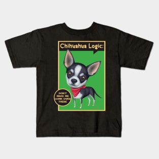 Cute posing Chihuahua Dog on Chihuahua in Red Bandana tee Kids T-Shirt